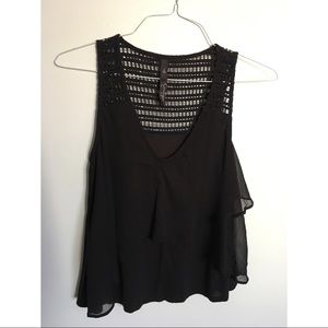 Jessica Simpson Ruffle Crotchet Top